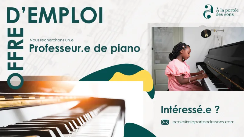 Offre d'emploi - Professeur.e de piano